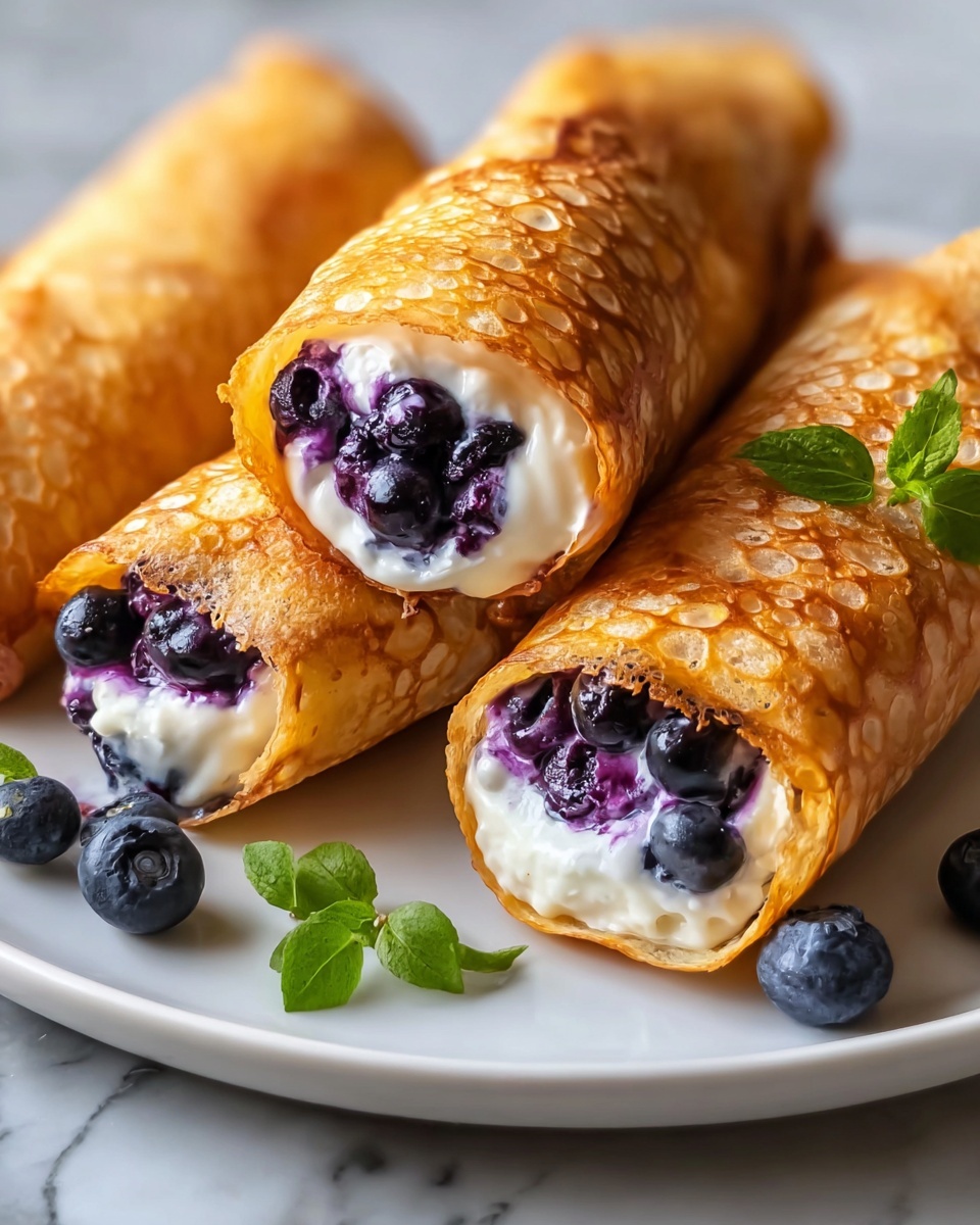 Blueberry Cream Cheese Egg Rolls Recipe - Recipe Image