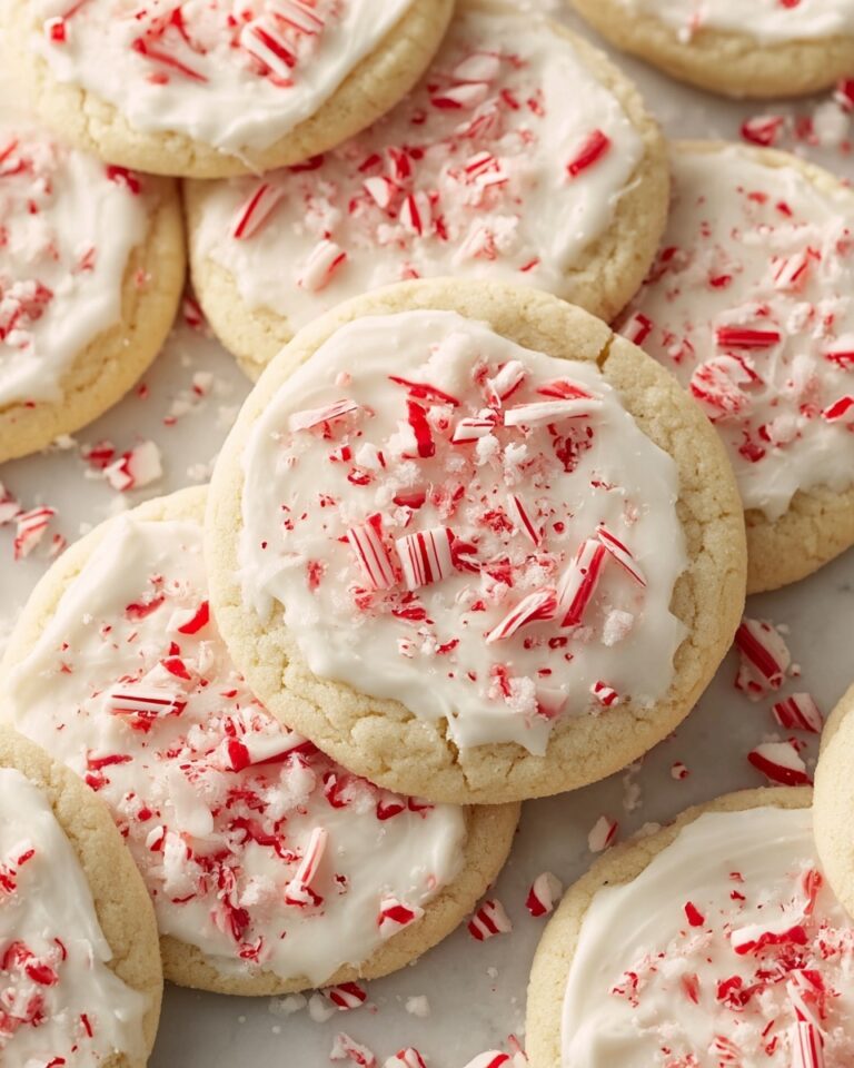 White Chocolate Dipped Peppermint Sugar Cookies Recipe