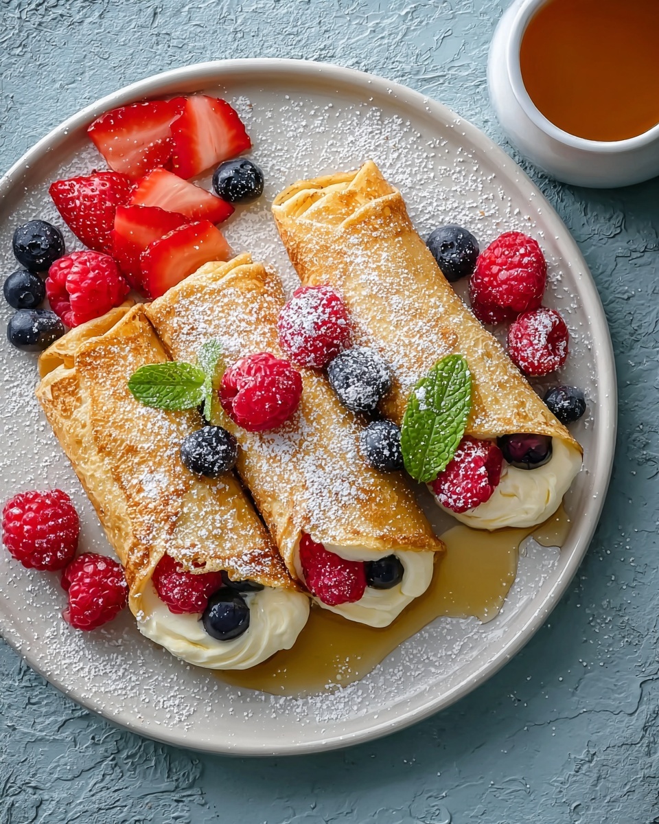 French Toast Roll-Ups with Cream Cheese and Berries Recipe - Recipe Image