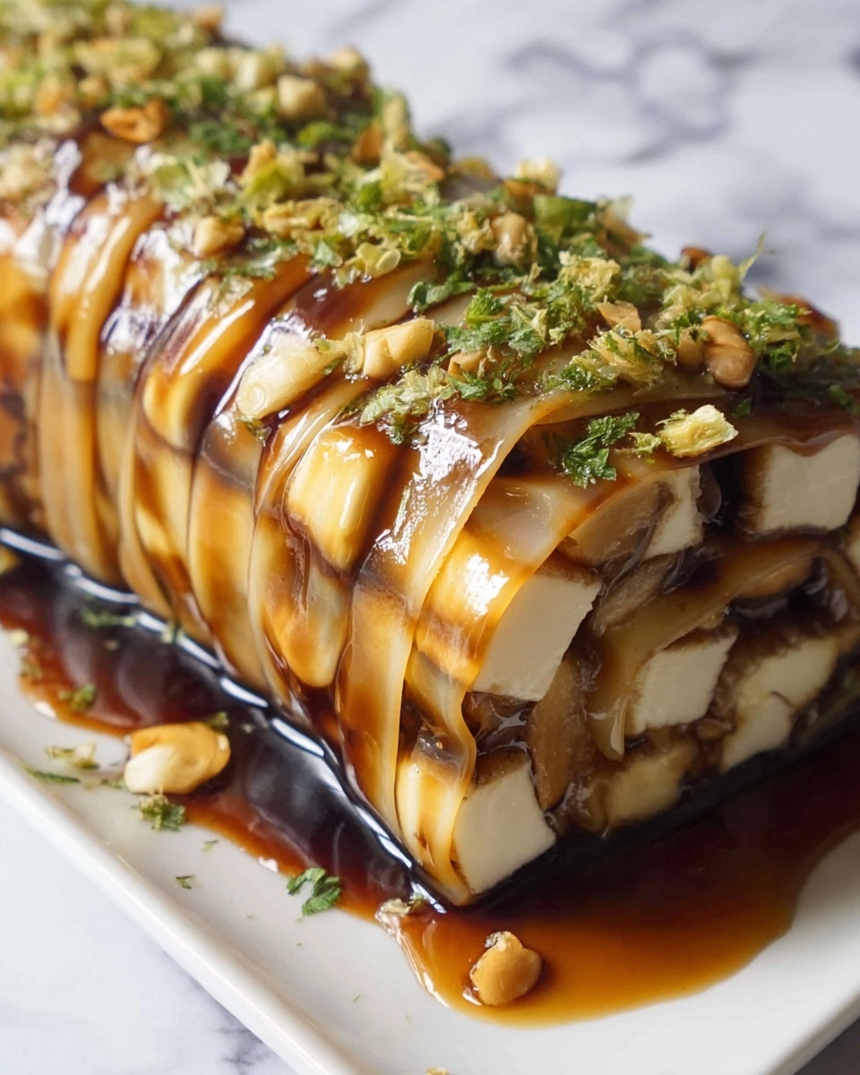 Tofu Skin Rolls with Savory Broth and Vegetables Recipe - Recipe Image