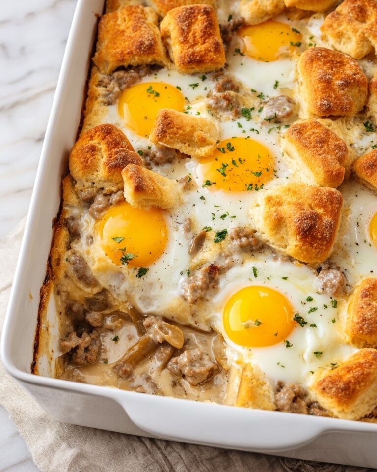 Biscuits and Gravy Breakfast Casserole Recipe