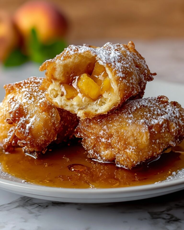 Peach Cobbler Egg Rolls Recipe