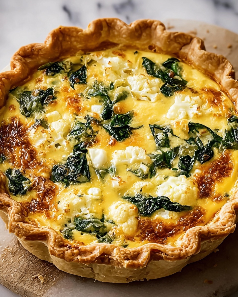 Perfect Cauliflower & Spinach Quiche Recipe - Recipe Image