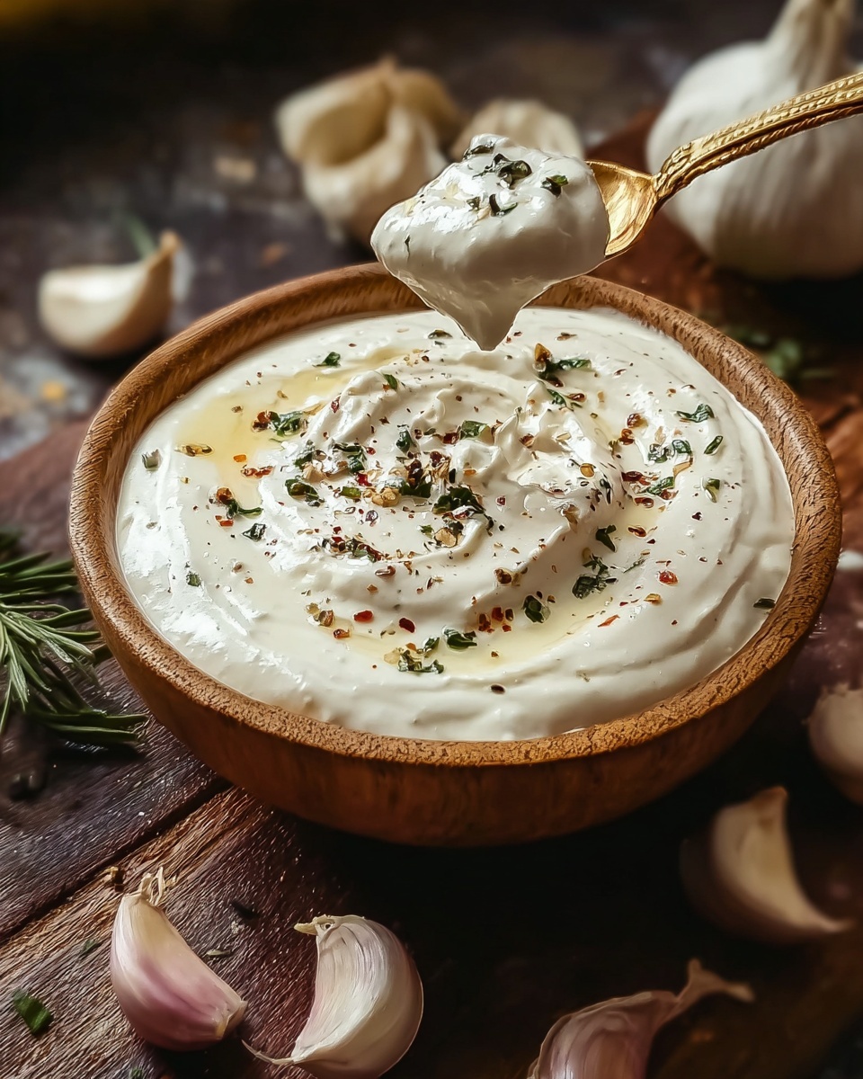 Creamy Garlic Pizza Sauce Recipe - Recipe Image