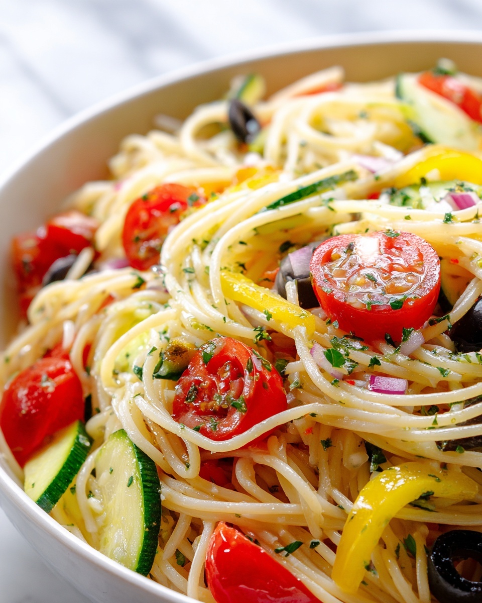 California Spaghetti Salad Recipe - Recipe Image