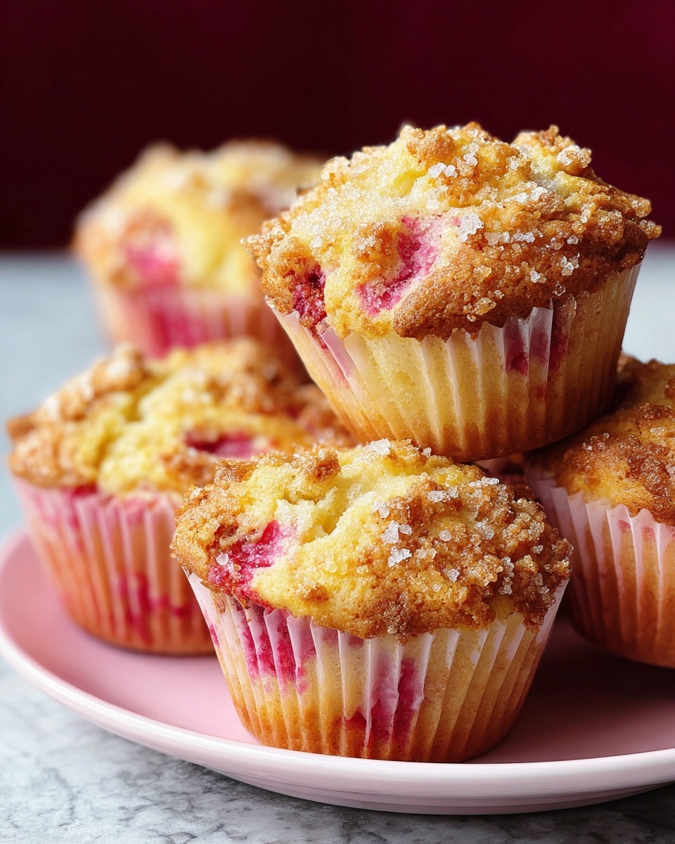 Rhubarb Muffins with Cinnamon Sugar Topping Recipe - Recipe Image
