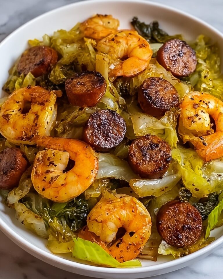 Fried Cabbage with Shrimp & Sausage Recipe