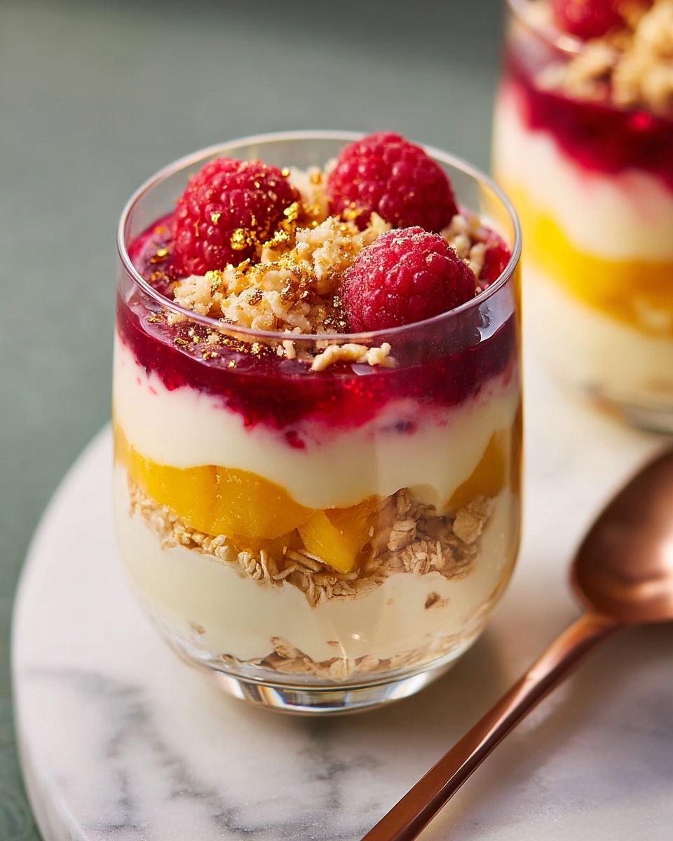 Raspberry & Mango Yogurt Parfait Recipe - Recipe Image