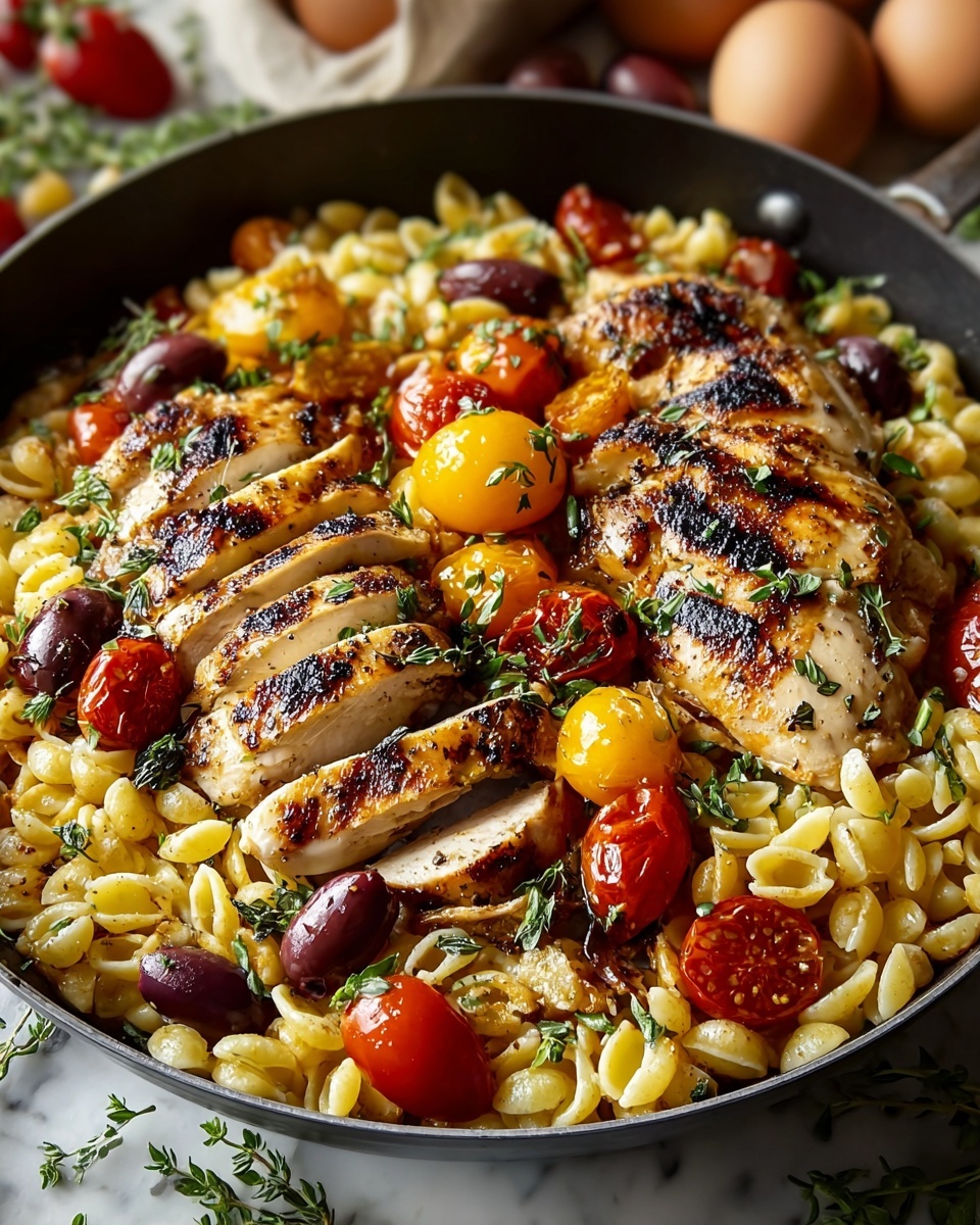 Delicious Mediterranean Chicken with Orzo Recipe - Recipe Image