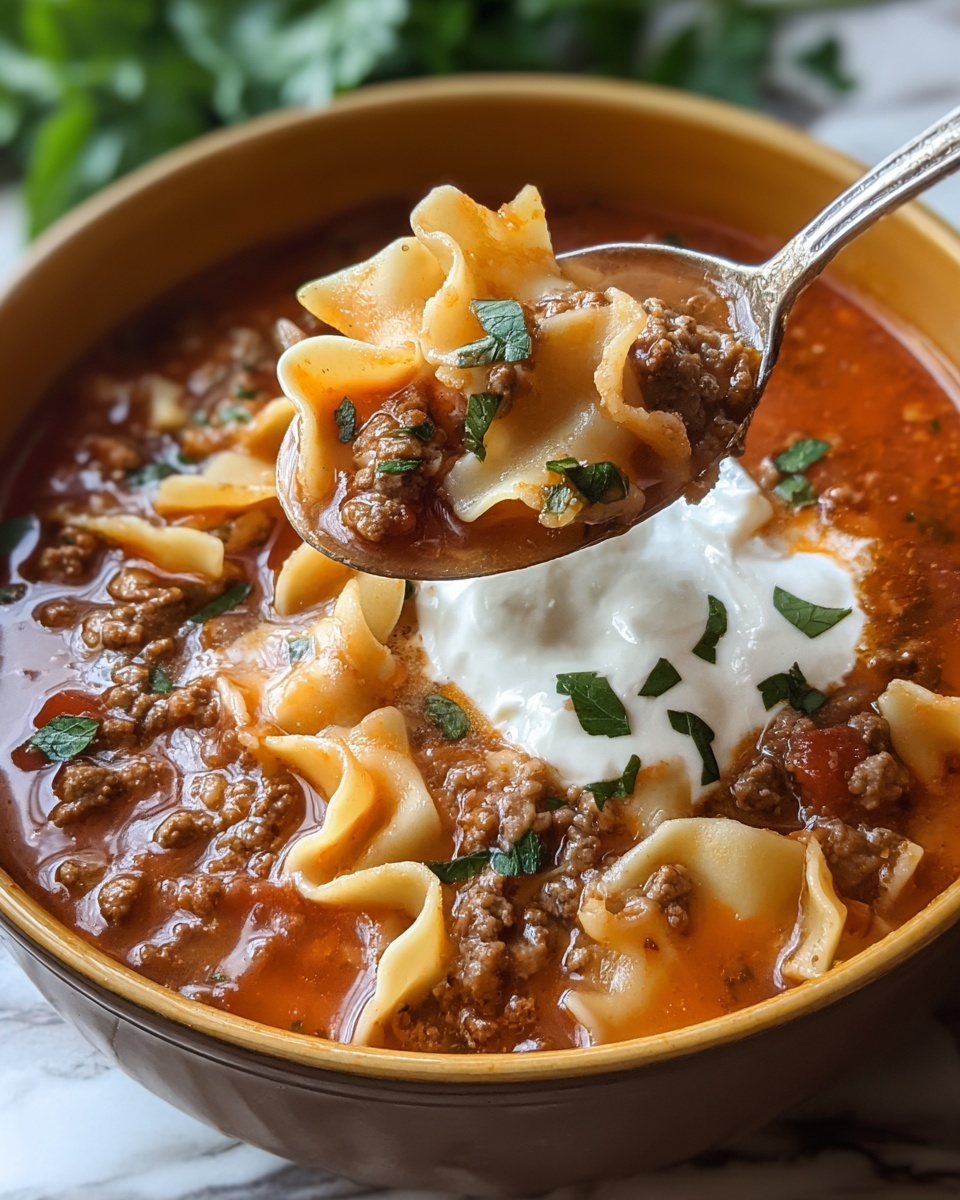 Slow Cooker Lasagna Soup Recipe - Recipe Image