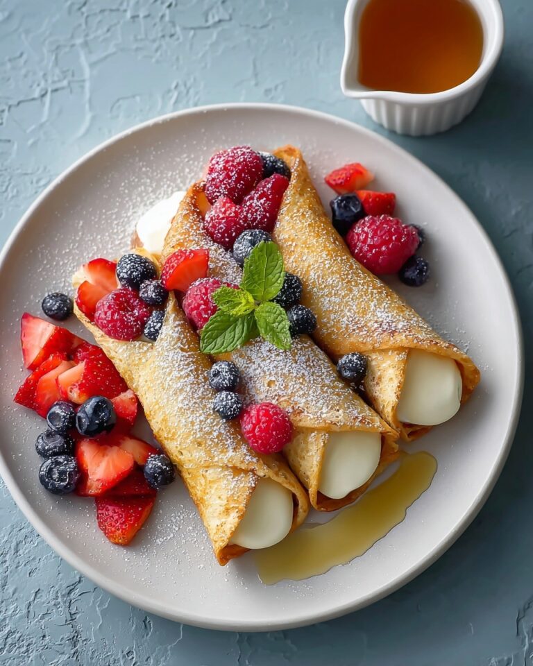 French Toast Roll-Ups with Cream Cheese and Berries Recipe