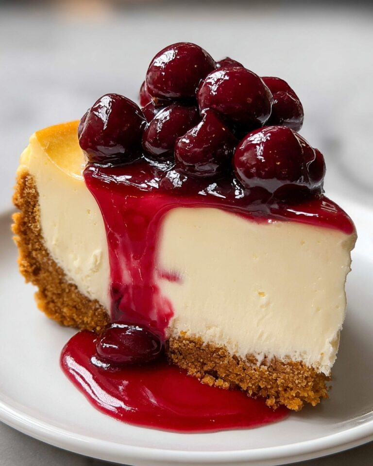 Classic New York Cheesecake with Cherry Pie Filling Recipe