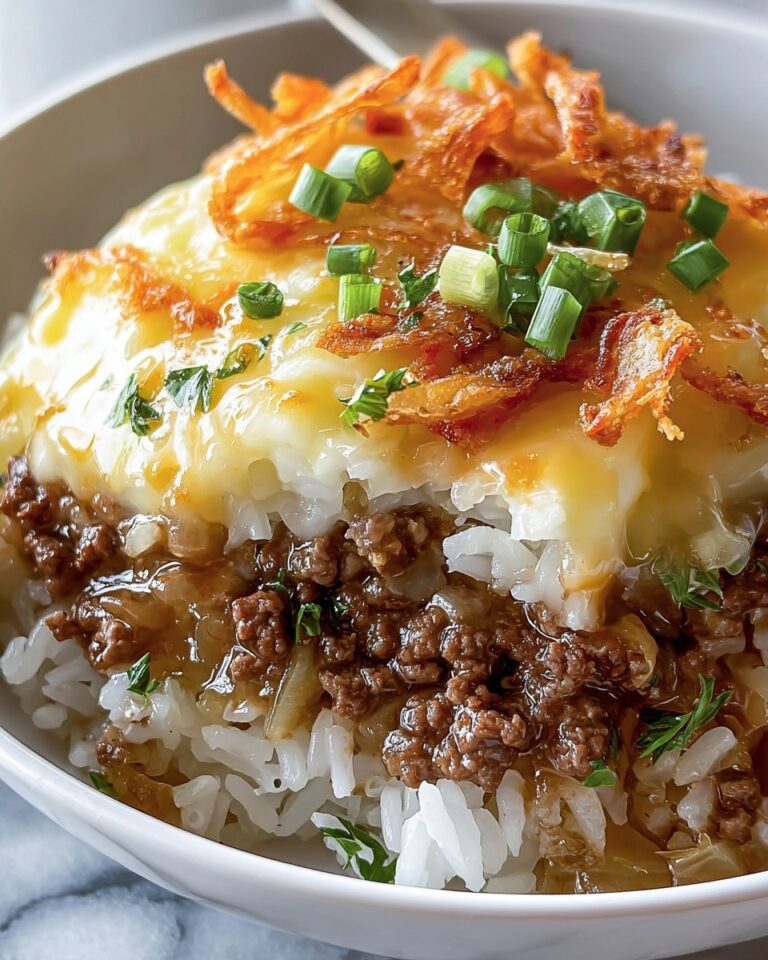French Onion Ground Beef and Rice Casserole Recipe