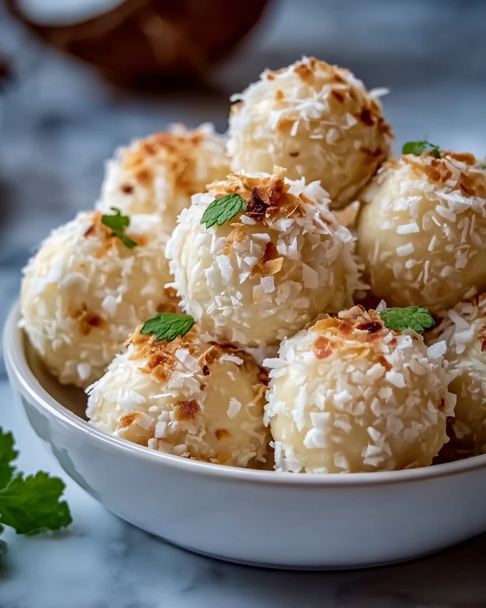 No Bake Coconut Cream Balls Recipe - Recipe Image
