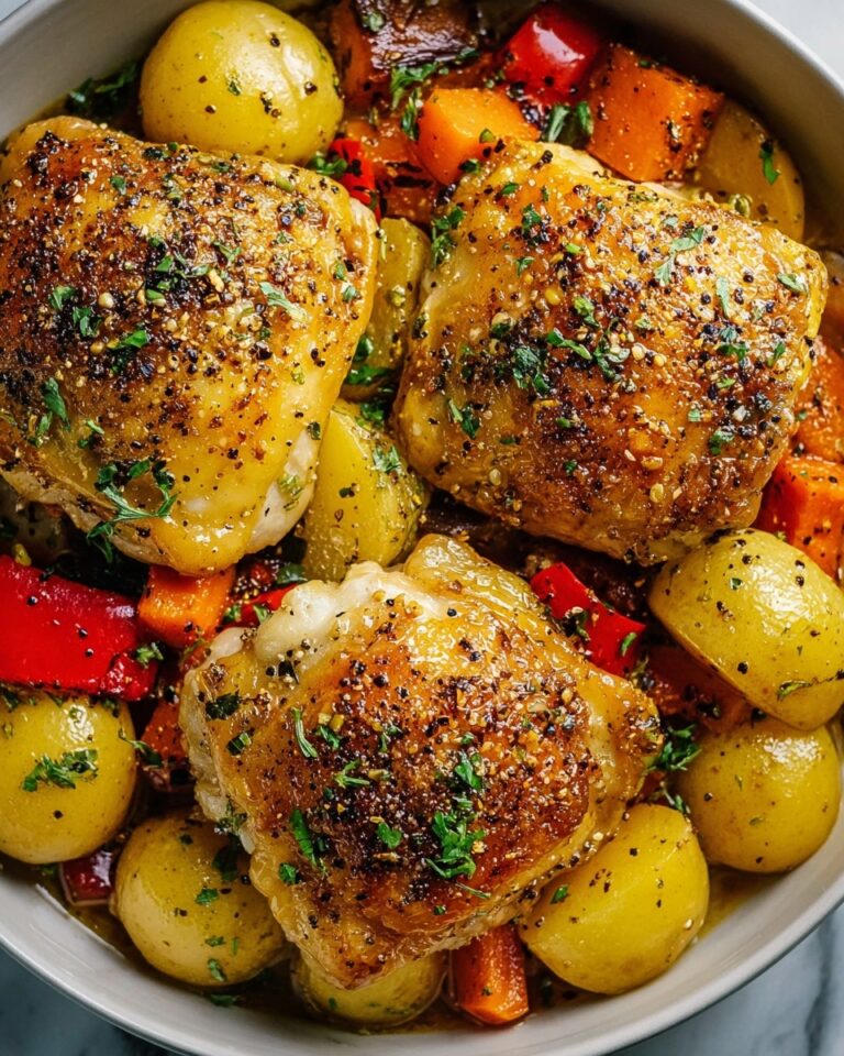 Honey Mustard Glazed Chicken with Roasted Vegetables Recipe