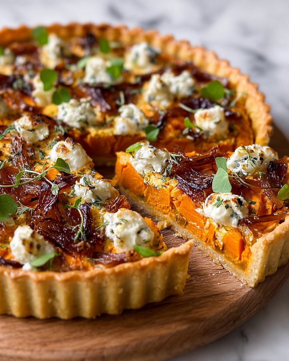 Sweet Potato, Feta & Caramelised Onion Tart Recipe - Recipe Image