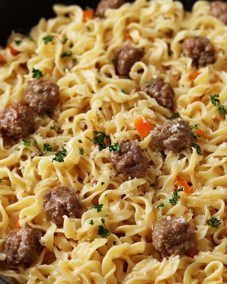 One-Pot Creamy Beef and Garlic Butter Pasta Recipe