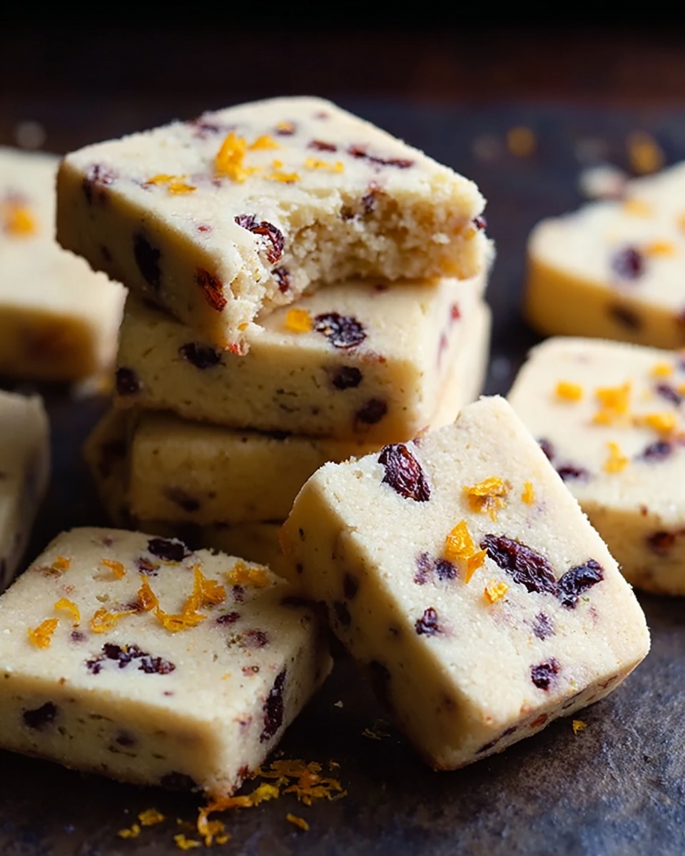 Orange Cranberry Shortbread Cookies Recipe - Recipe Image