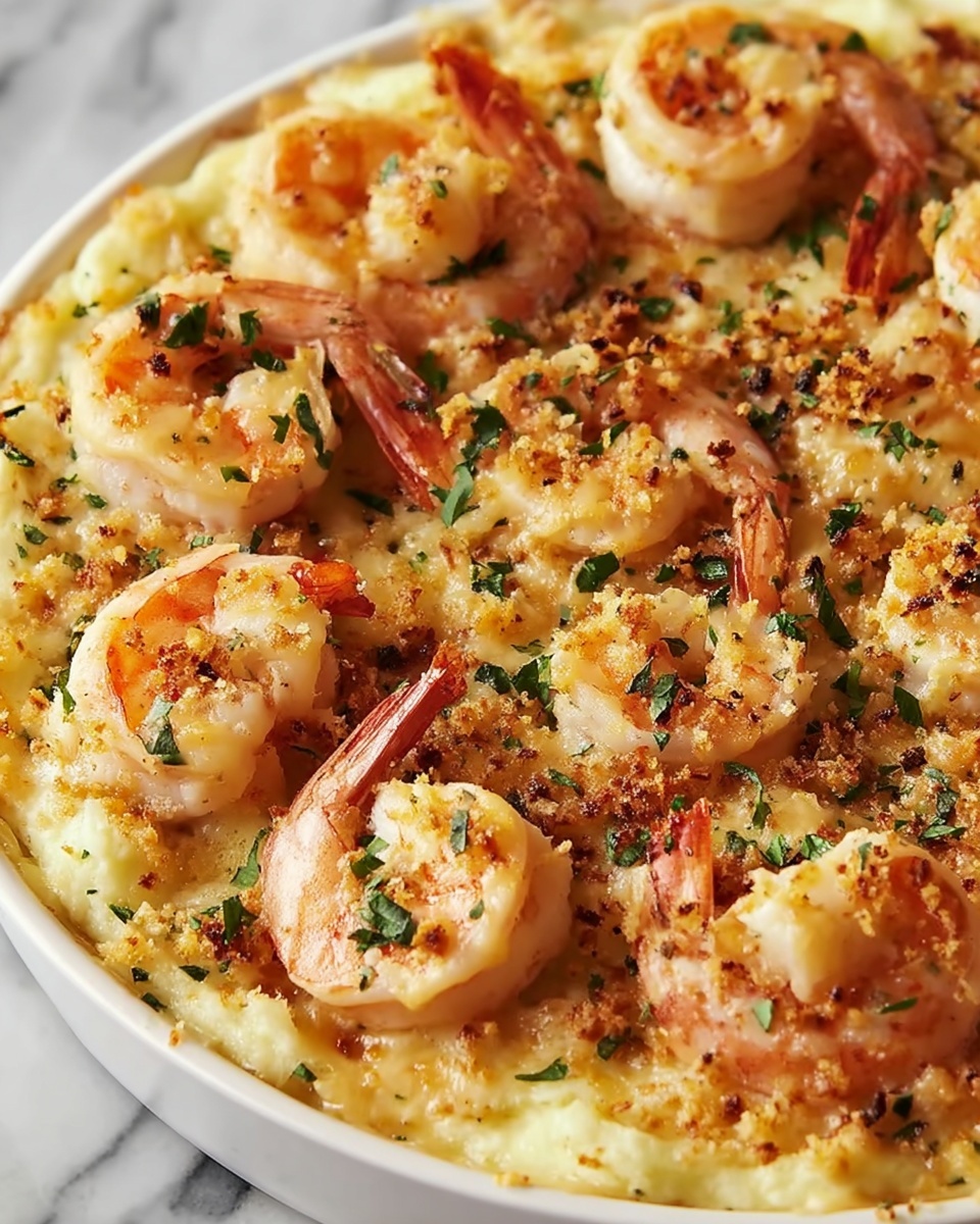 Baked Stuffed Shrimp Casserole Recipe - Recipe Image