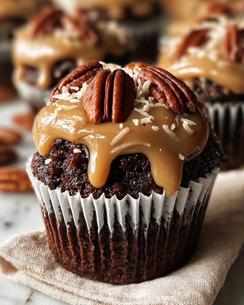 German Chocolate Cupcakes Recipe - Recipe Image