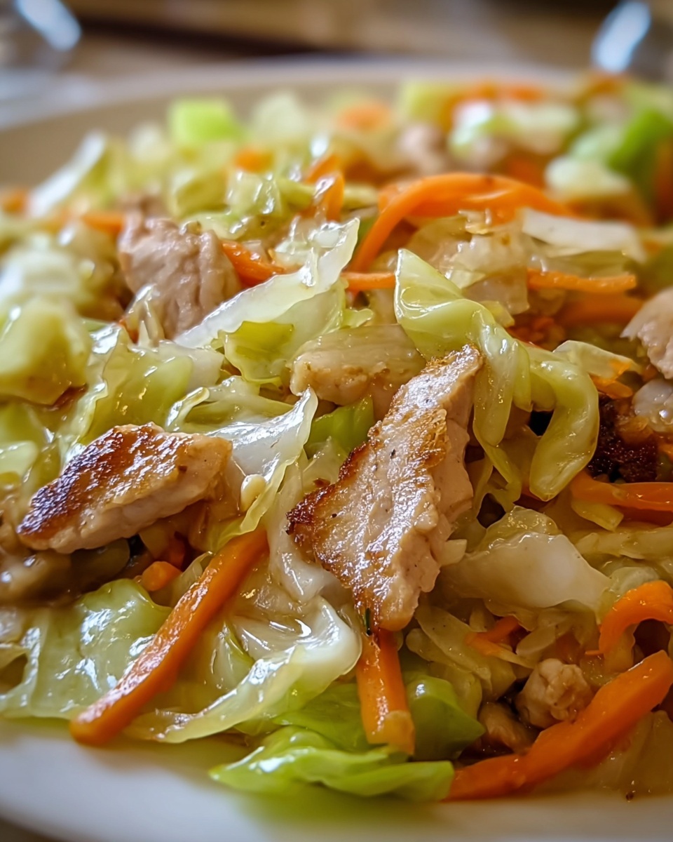 Cabbage Sautéed with Chicken Recipe - Recipe Image