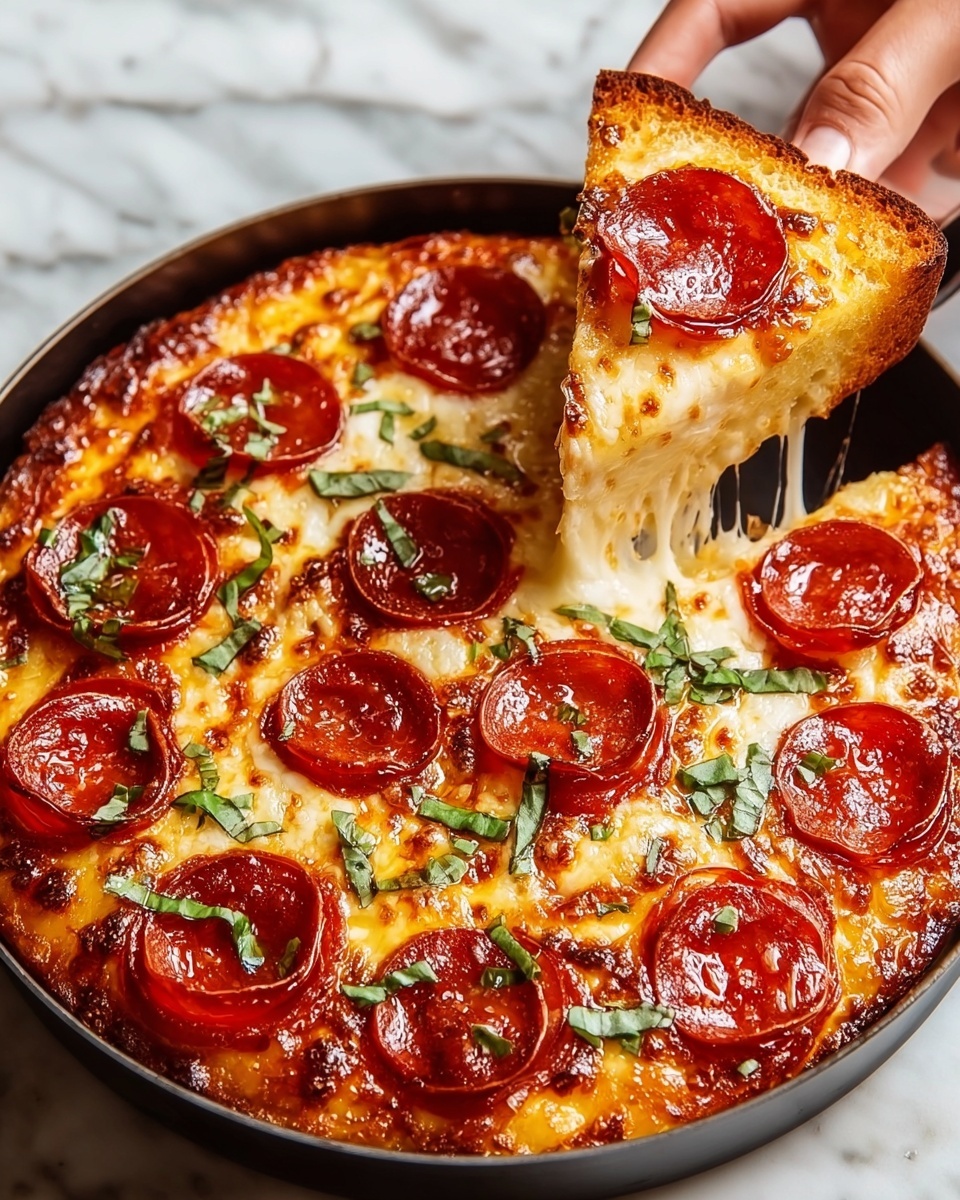 Hot Honey Pepperoni Pizza Dip: The Ultimate Party Appetizer Recipe - Recipe Image