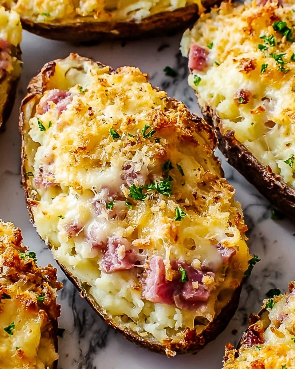 Reuben Stuffed Baked Potatoes Recipe - Recipe Image