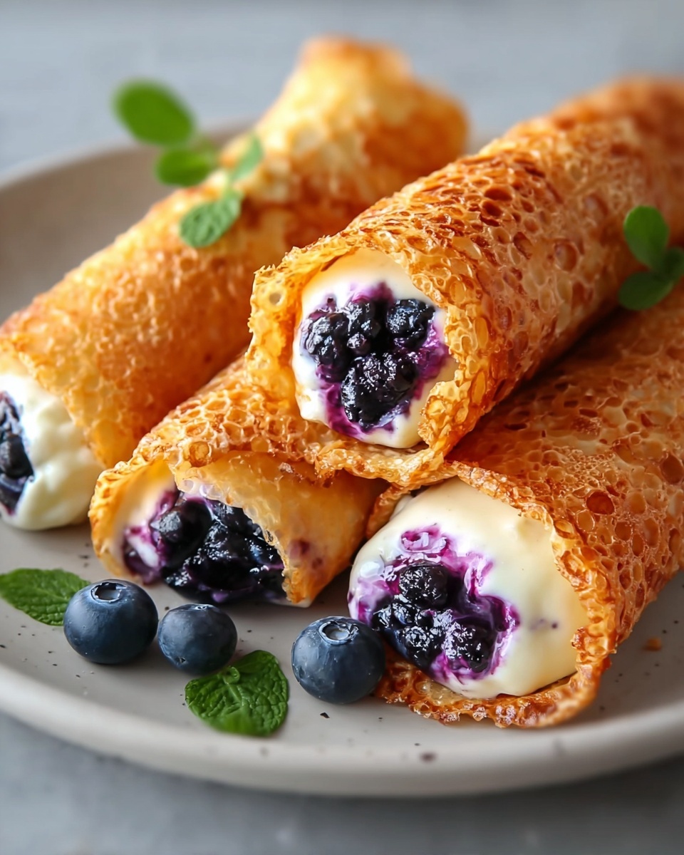 Blueberry Cream Cheese Egg Rolls Recipe - Recipe Image