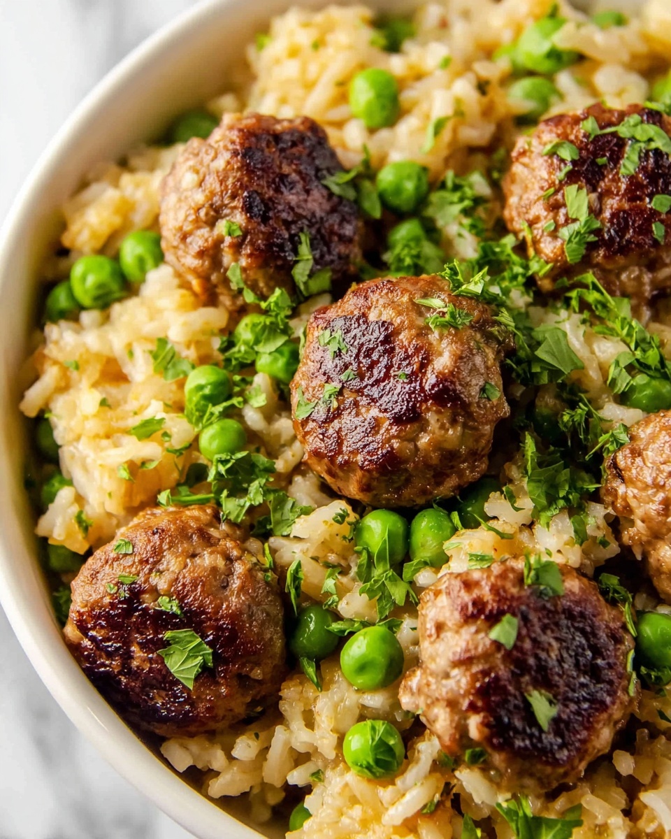 Meatballs and Rice in Tomato Sauce Recipe - Recipe Image