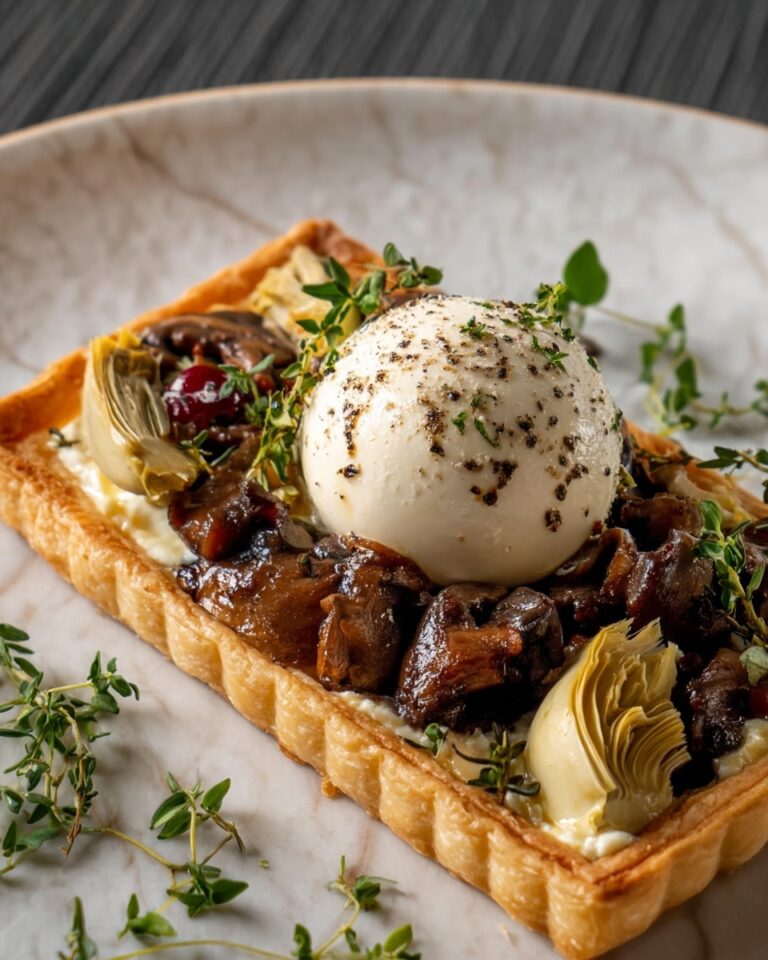 Artichoke and Mushroom Puff Pastry Tart Recipe