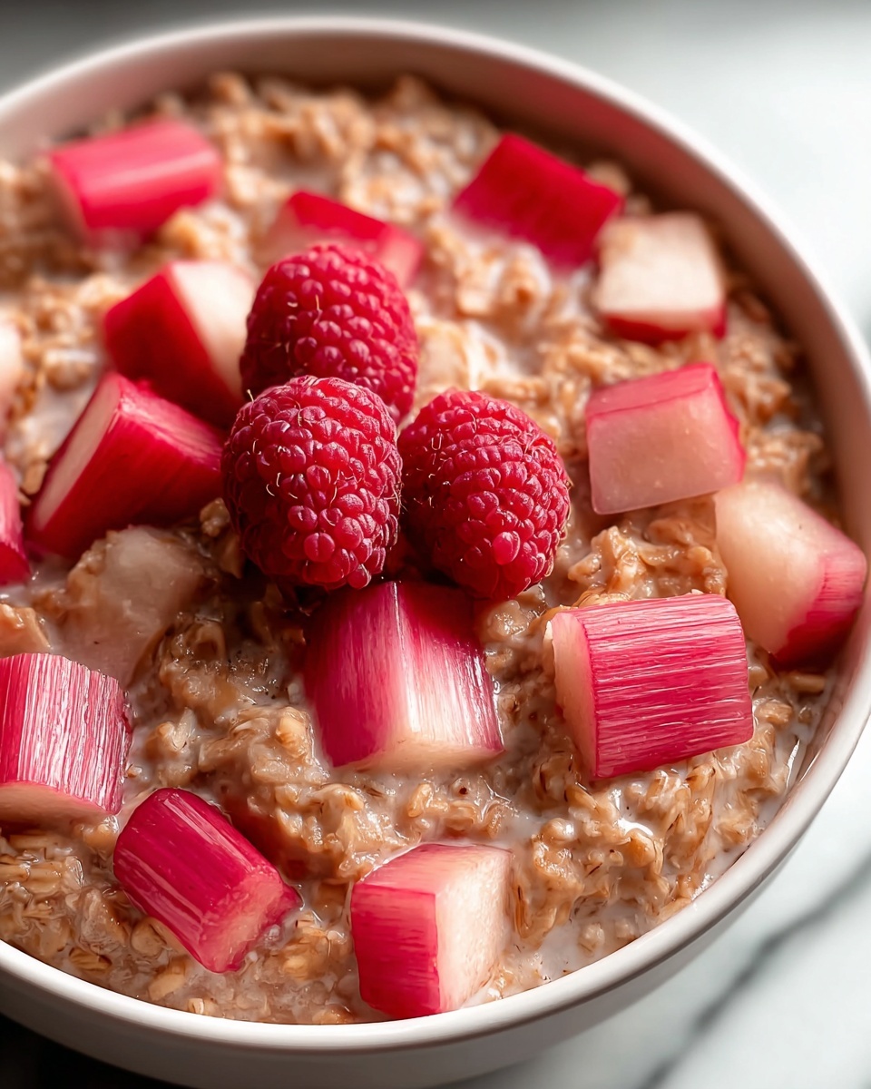 Sweet Maple Rhubarb Oatmeal Recipe - Recipe Image