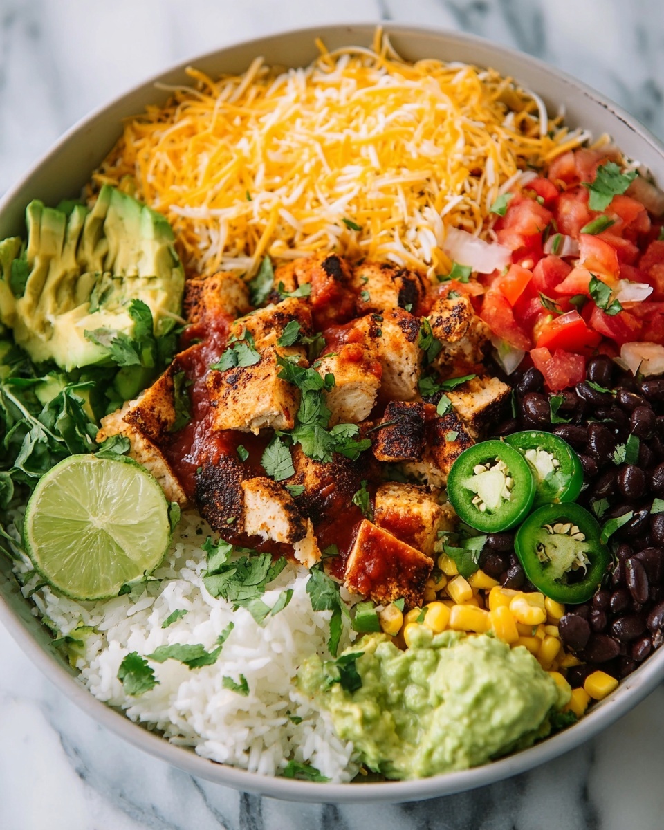One Pan Chicken Burrito Bowl Recipe - Recipe Image