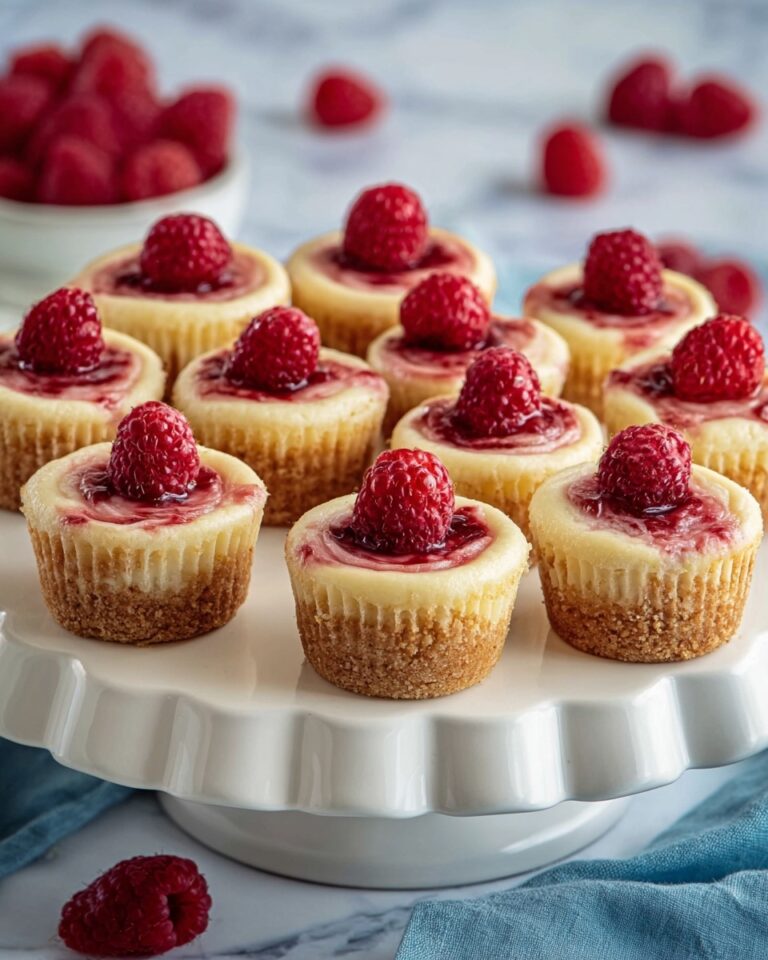 Lemon Mini Cheesecakes with Berry Swirl Recipe