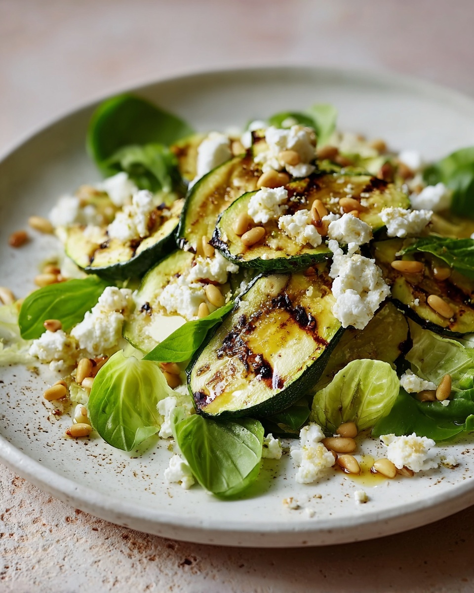 Little Gem, Griddled Courgette & Feta Shake-Up Salad Recipe - Recipe Image
