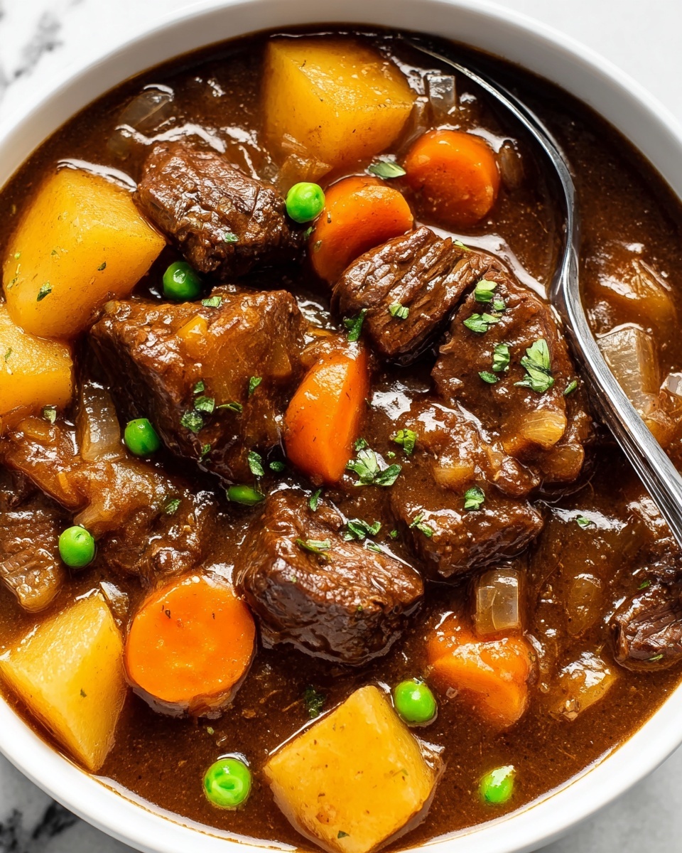 Crock Pot Beef Stew with Red Wine, Vegetables, and Fresh Herbs Recipe - Recipe Image