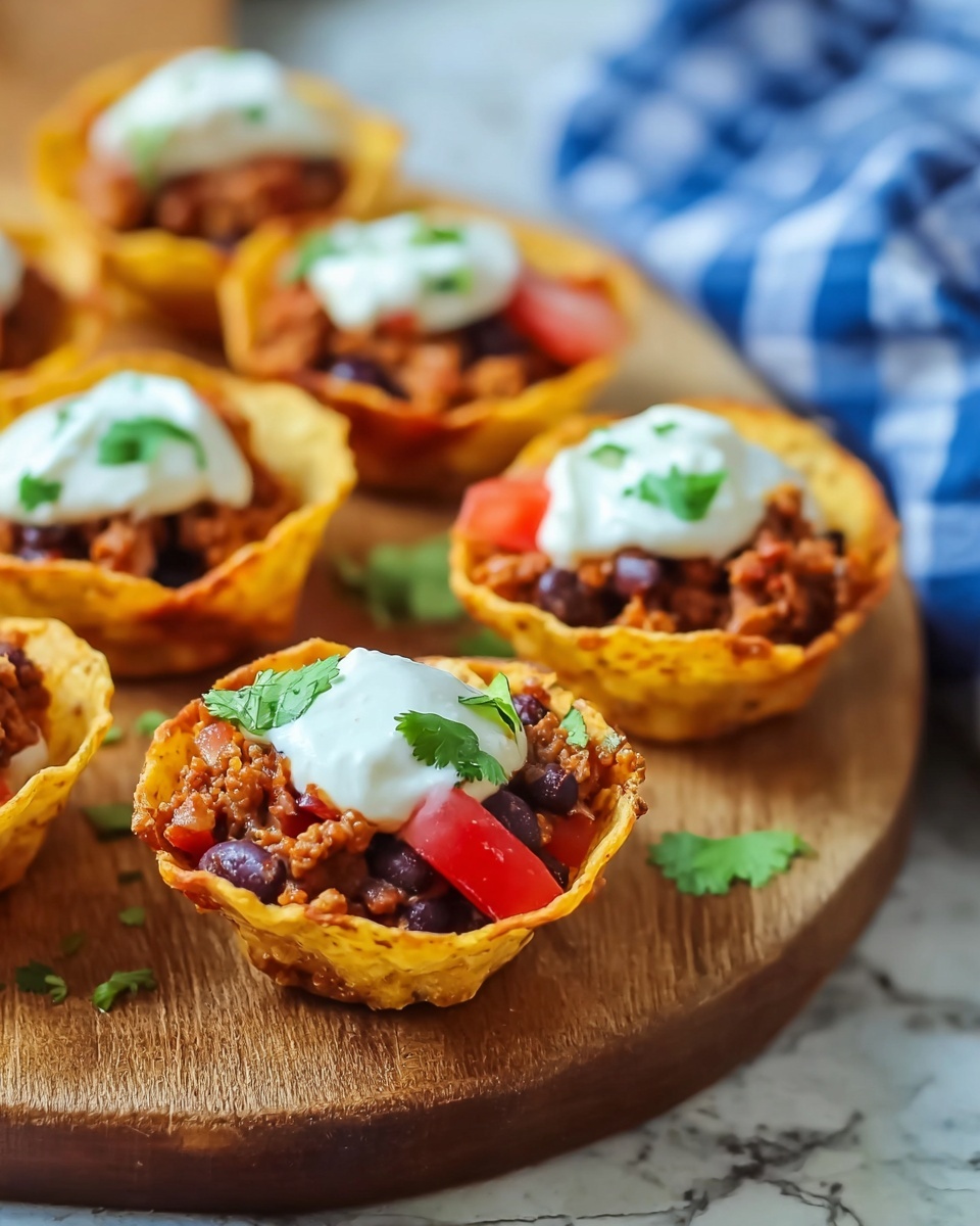 Red, White, and Blue Taco Bites Recipe - Recipe Image