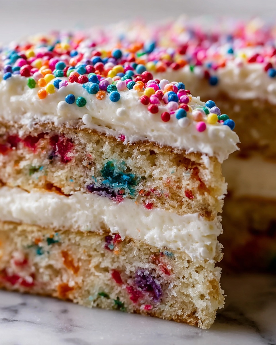 Funfetti Flag Cake with Whipped Cream and Fresh Berries Recipe - Recipe Image