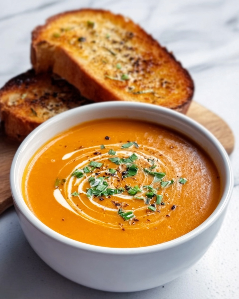 Creamy Tomato Soup with Grilled Cheese Sandwich Recipe - Recipe Image