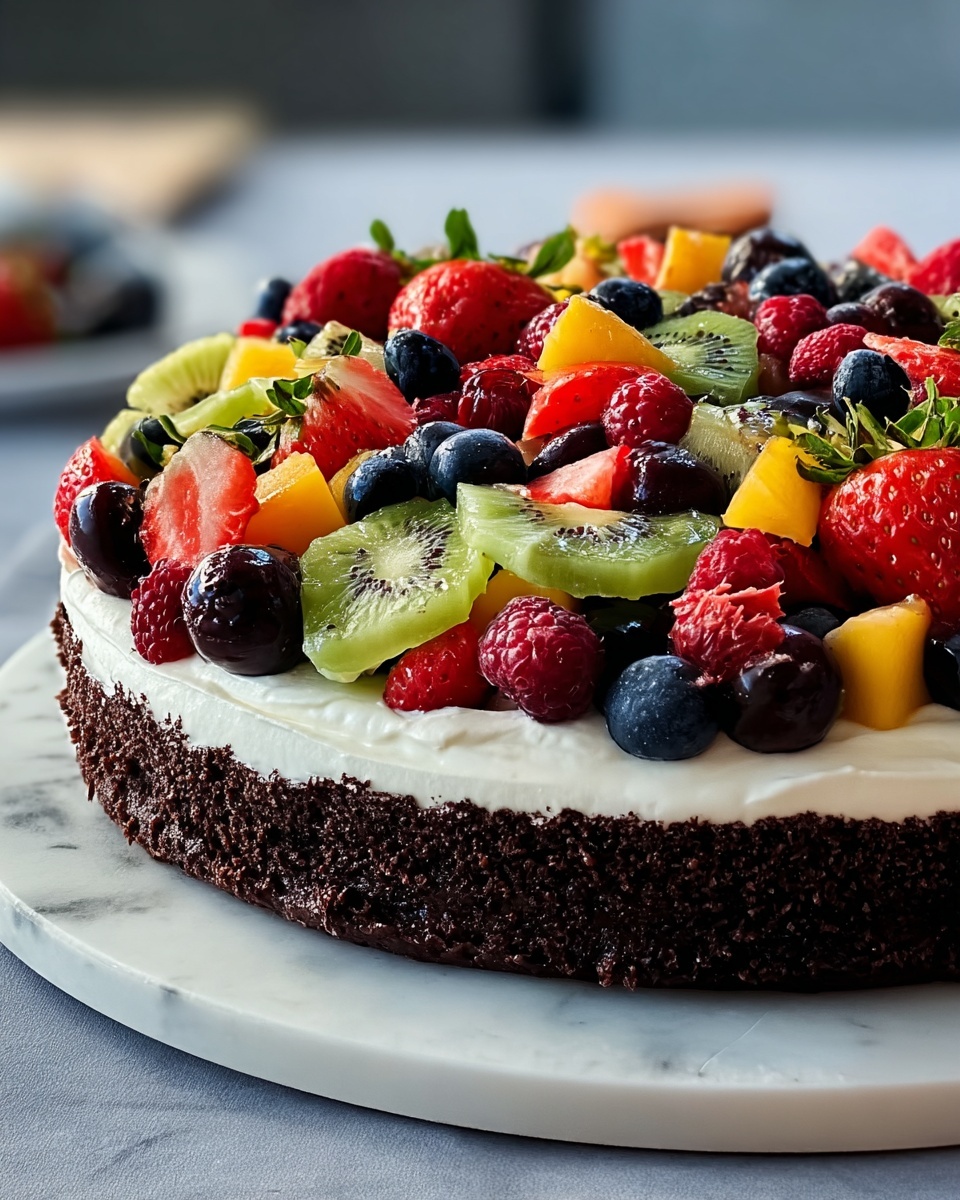 Brownie Fruit Pizza Recipe - Recipe Image