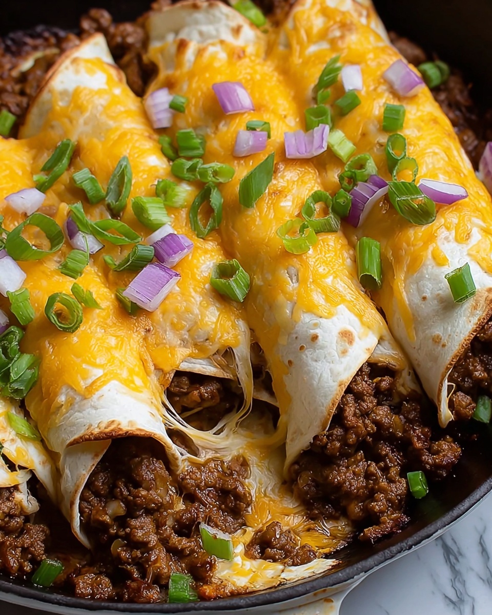 Cheesy Beef Taco Roll Ups Recipe - Recipe Image