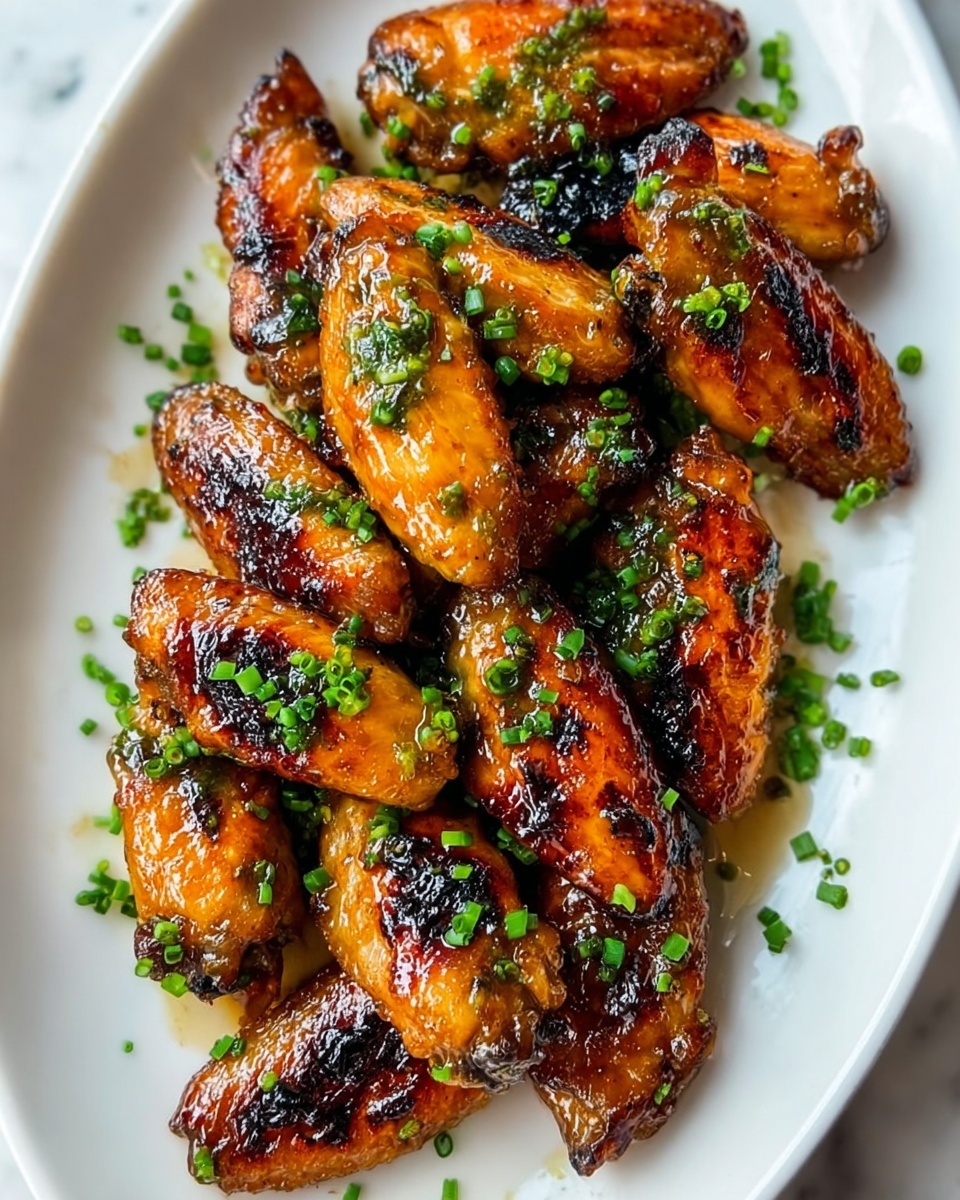Grilled Honey Garlic Chicken Wings Recipe - Recipe Image