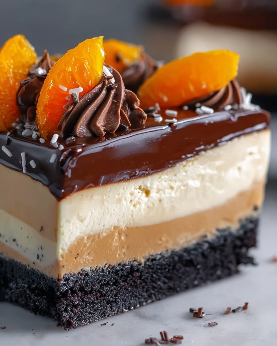 No-Bake Chocolate Orange Cheesecake Recipe - Recipe Image