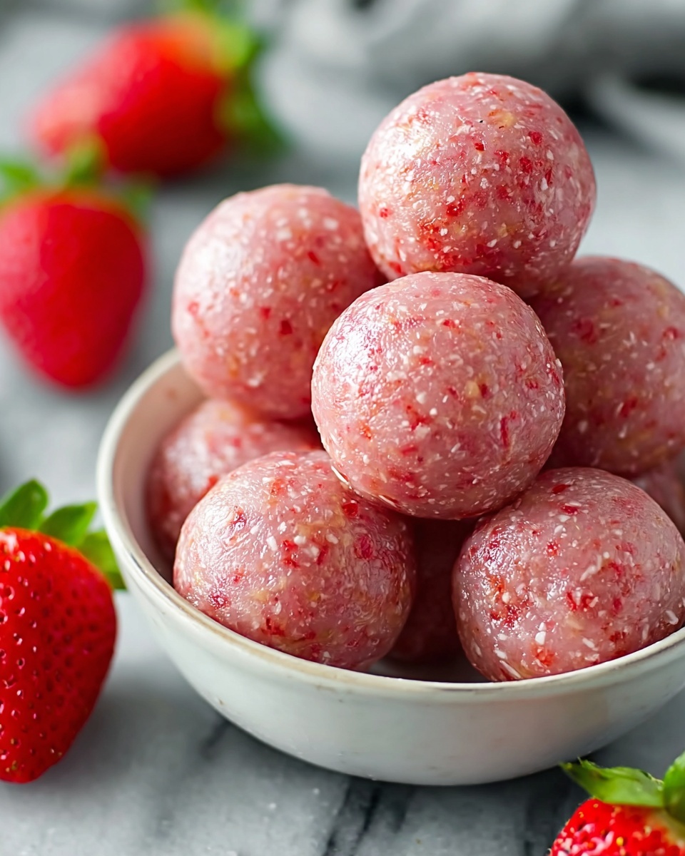 Strawberry Cheesecake Protein Balls Recipe - Recipe Image