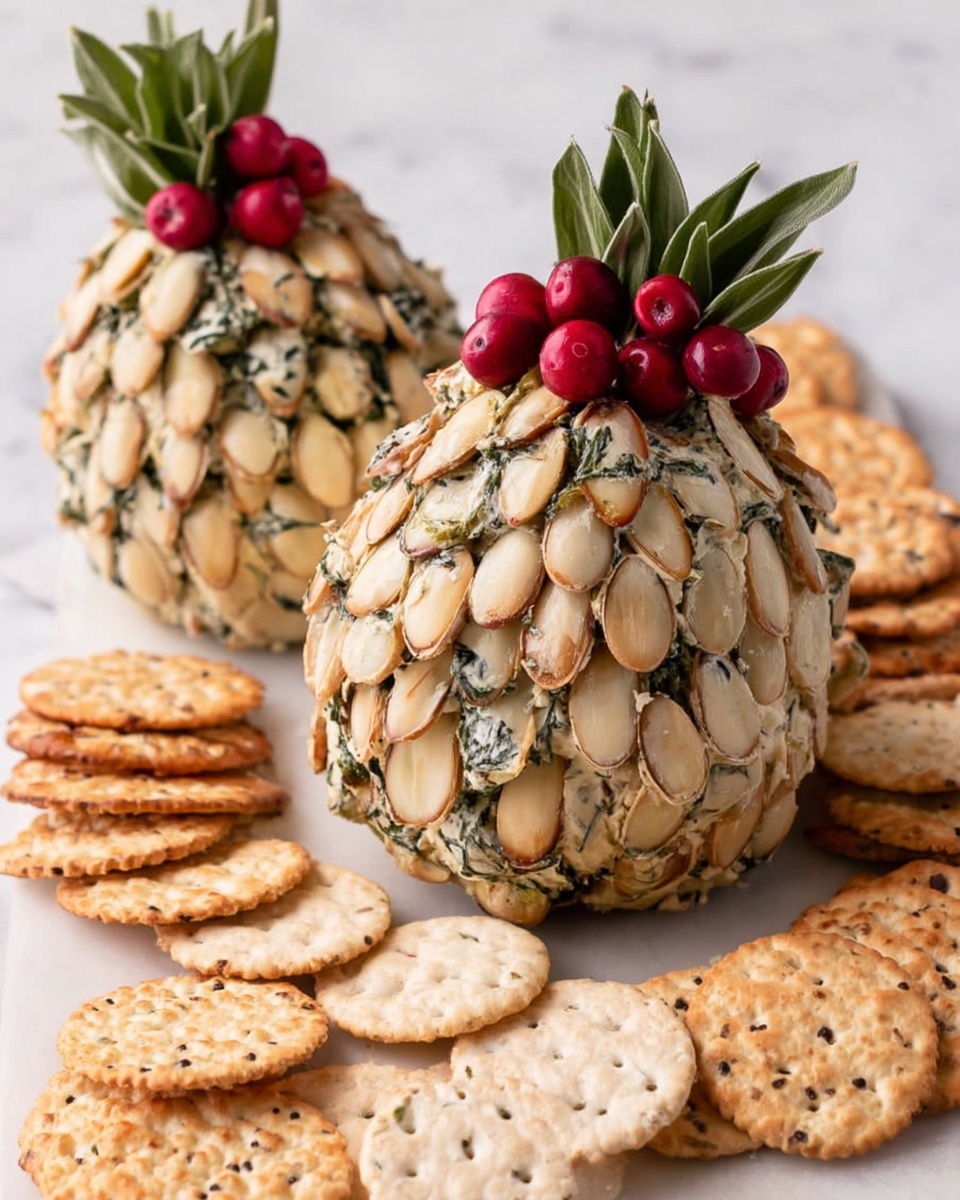 Pinecone Holiday Cheese Ball Recipe - Recipe Image