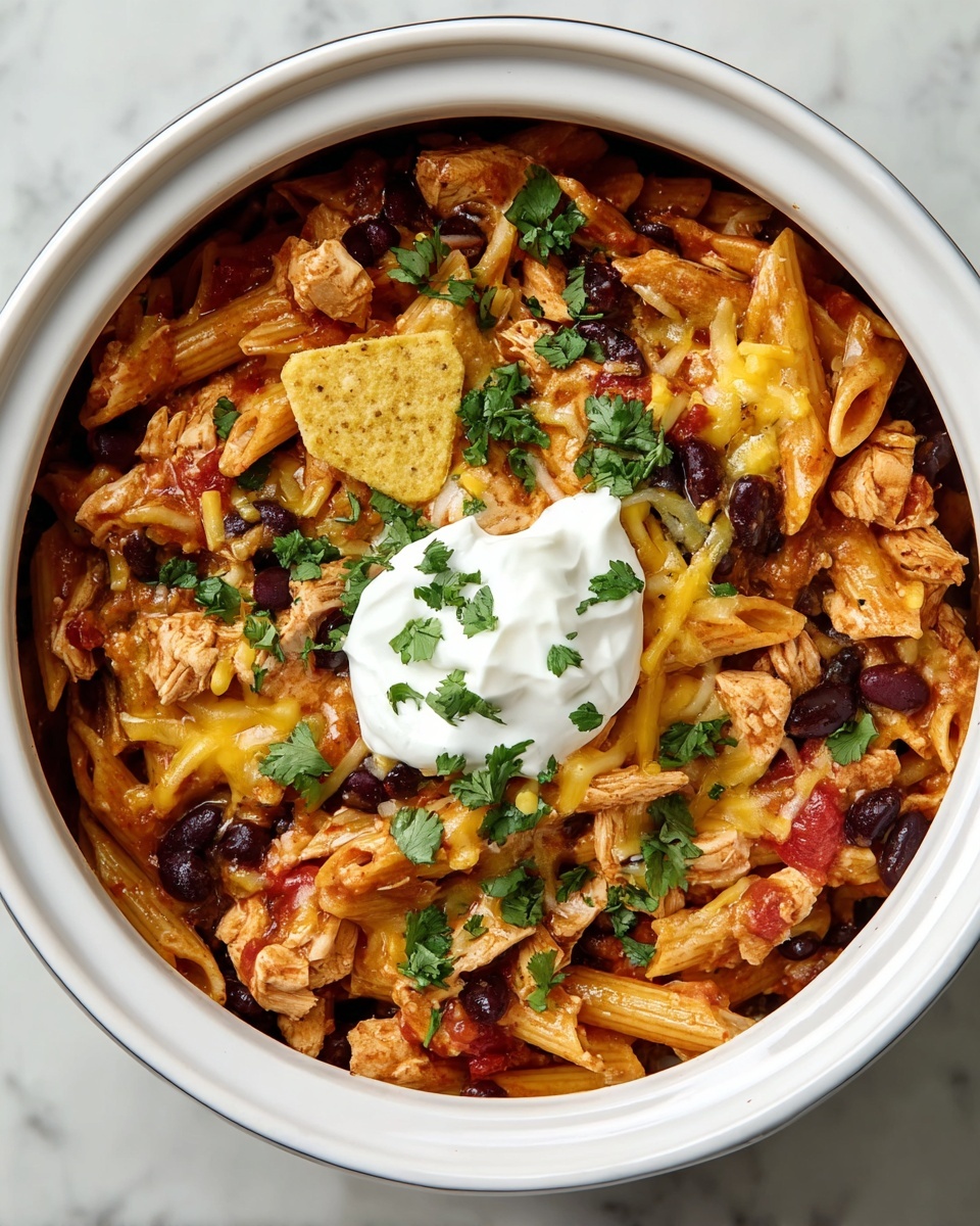 Cheesy Chicken Taco Pasta One-Pot Delight Recipe - Recipe Image