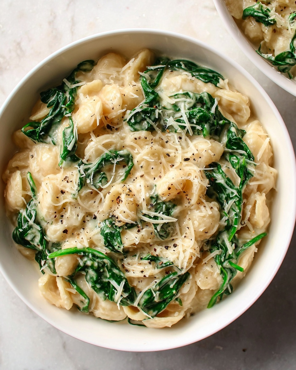 Creamy Garlic Spinach Orzo Recipe - Recipe Image