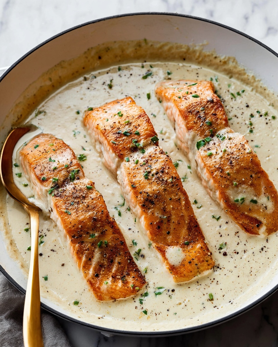 Creamy Garlic Salmon Recipe - Recipe Image