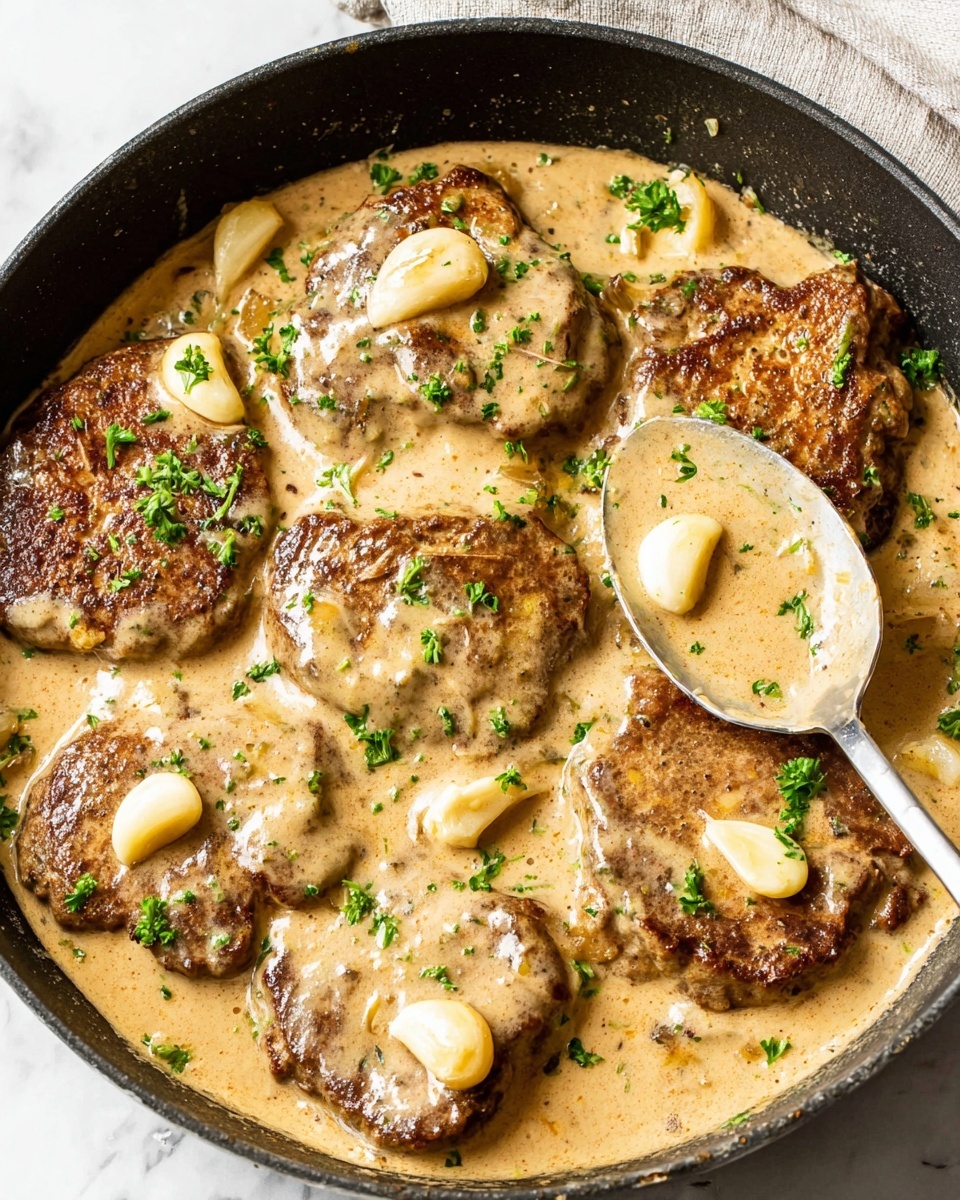 Creamy Garlic Pork Tenderloin Recipe - Recipe Image