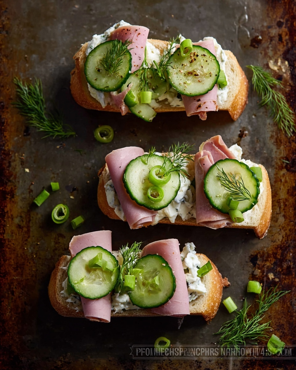 Kielbasa and Cucumber Crostini: Elegant Canapé Roundup Recipe - Recipe Image