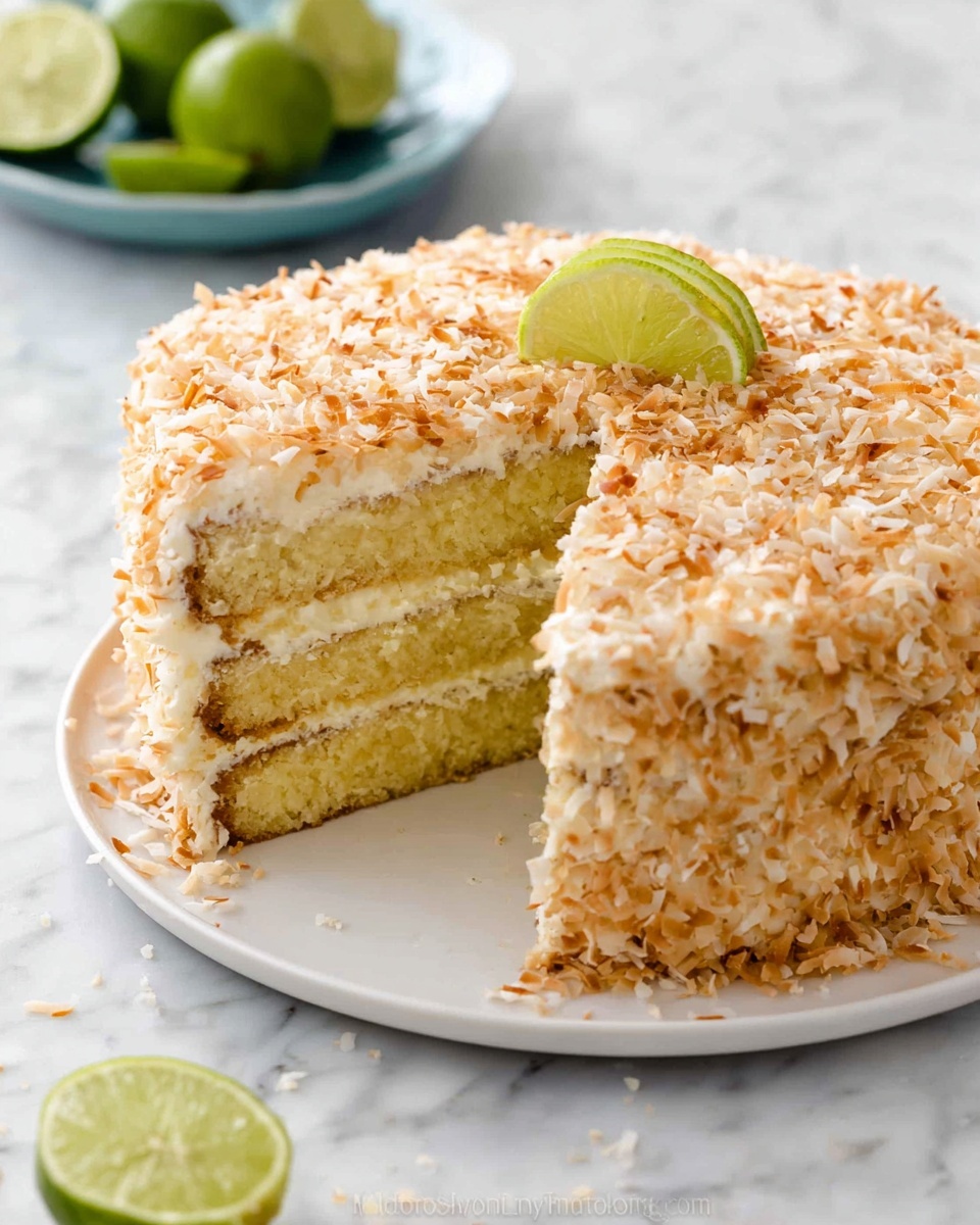 Key Lime Coconut Cake Recipe - Recipe Image